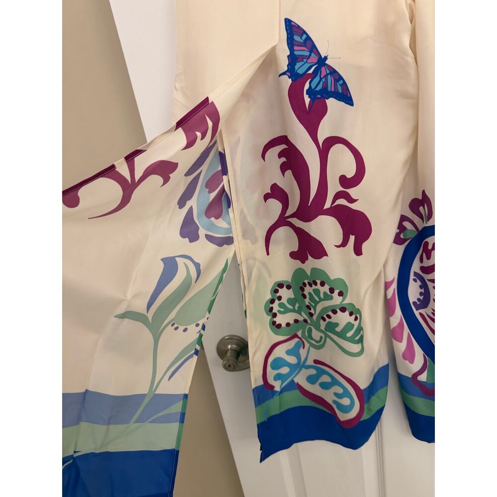 NWOT Johnny Was Jade  Luna Wrap Pant Jonis Dream Cream/Blue Sz Large - Picture 6 of 9